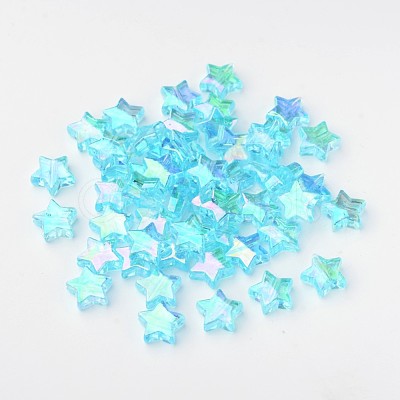 Eco-Friendly Transparent Acrylic Beads PL556-5-1