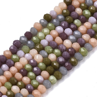 Opaque Glass Beads Strands X-GLAA-N041-005B-02-1