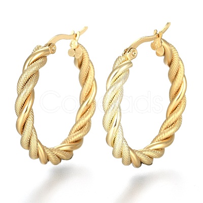 304 Stainless Steel Hoop Earring X-EJEW-F257-12G-1