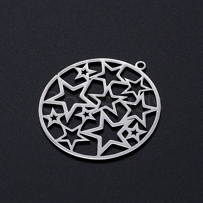 Non-Tarnish 201 Stainless Steel Filigree Charms STAS-T049-T692-1-1