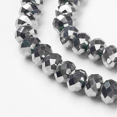 Electroplate Glass Beads Strands GR6x8mmY-M2-1