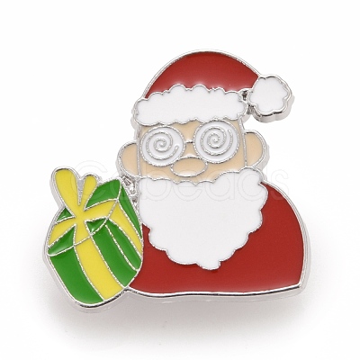 Christmas Santa Claus and Gifts Enamel Pin JEWB-G010-20P-1