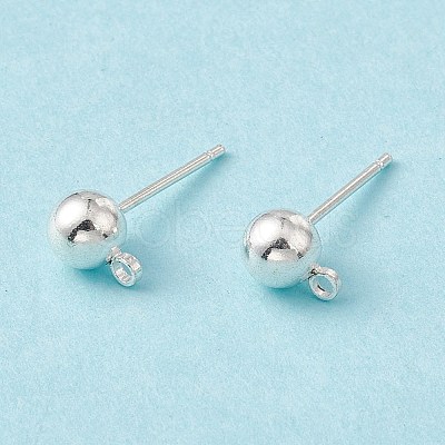 Brass Ball Post Ear Studs X-EC254-S-1