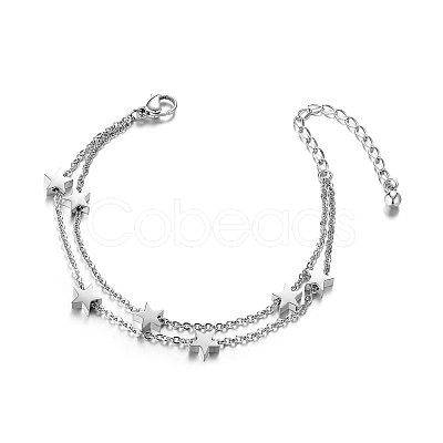 SHEGRACE Chic Titanium Steel Multi-strand Bracelets JB265A-1