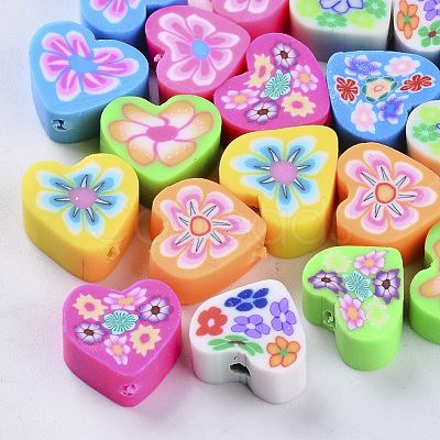 Handmade Polymer Clay Beads X-CLAY-S093-19-1