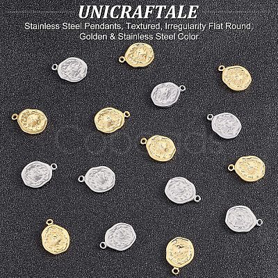 Unicraftale 16Pcs 2 Colors 304 Stainless Steel Pendants STAS-UN0038-31-1