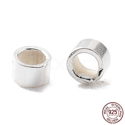 925 Sterling Silver Spacer Tube Beads STER-Z006-01A-S-1