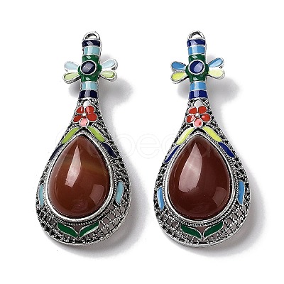 Tibetan Style Alloy Brooches JEWB-A021-04AS-07-1