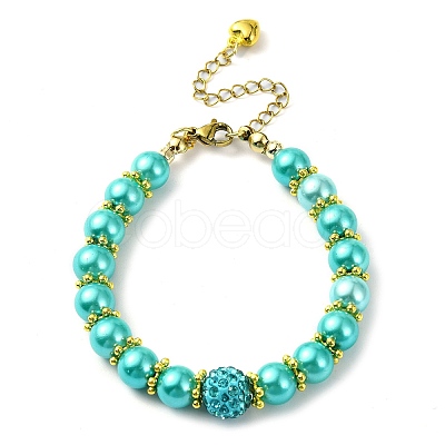 Glass Imitation Pearl Beaded Bracelets for Women BJEW-JB10034-03-1