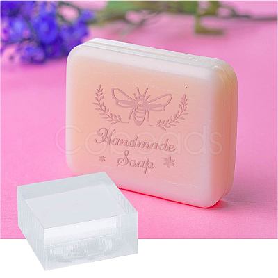 Clear Acrylic Soap Stamps DIY-WH0441-003-1