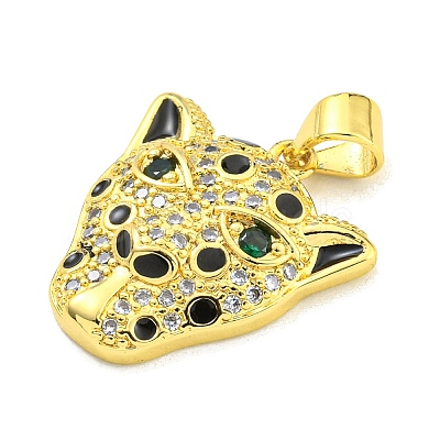 Brass Micro Pave Cubic Zirconia Pendants KK-K354-14B-G-1