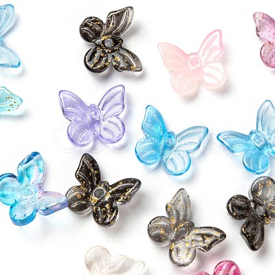 300Pcs Transparent Spray Painted Glass Charms X1-GLAA-LS0001-02-1