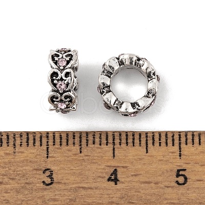 Rack Plating Alloy European Beads FIND-C055-03AS-1