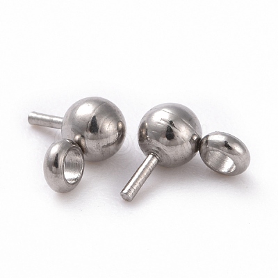 Non-Tarnish 304 Stainless Steel Ball Stud Earring Post STAS-Z035-01B-P-1