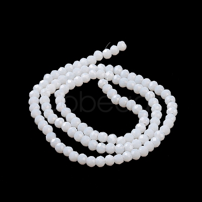 Imitation Jade Glass Bead Strands GLAA-F001-3x2mm-10-1