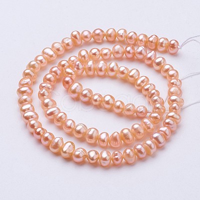 Natural Cultured Freshwater Pearl Beads Strands PEAR-F004-03-02-1