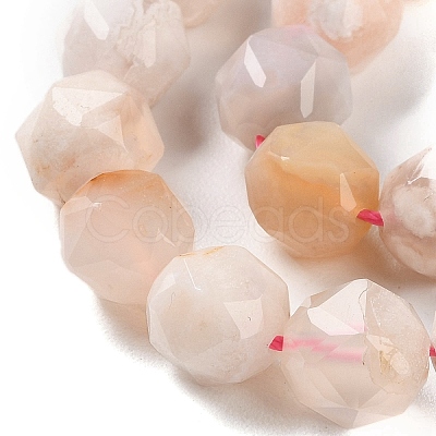 Natural Cherry Blossom Agate Beads Strands G-NH0021-A15-02-1