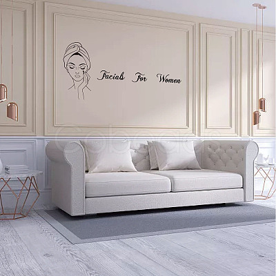 Rectangle with Word PVC Wall Stickers DIY-WH0228-119-1