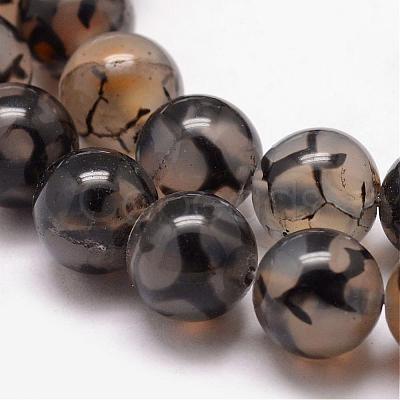 Natural Dragon Veins Agate Bead Strands G-K166-14-10mm-01-1