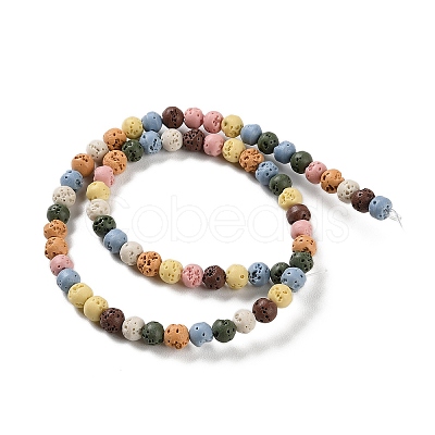 Synthetic Lava Rock Dyed Beads Strands G-H311-08A-07-1