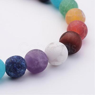 Natural Gemstone Beads Stretch Bracelets BJEW-JB02509-1