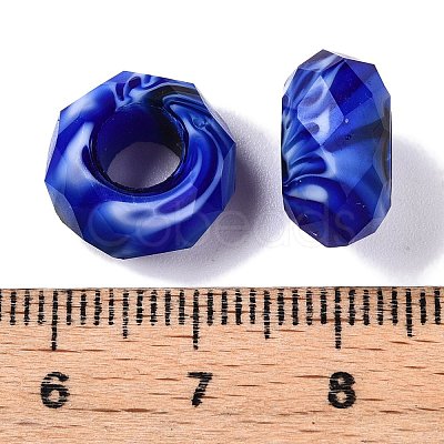 Two Tone Glass European Beads GDA009-8-1