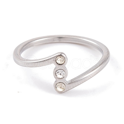 304 Stainless Steel Finger Ring foe Women RJEW-C086-17-P-1