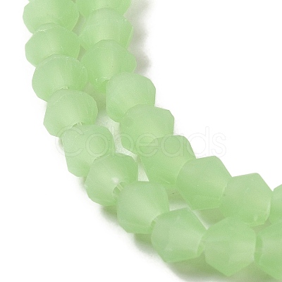 Imitation Jade Frosted Glass Bead Strands EGLA-A039-J4mm-MD01-1