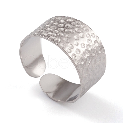 Non-Tarnish 304 Stainless Steel Open Cuff Rings for Women RJEW-G285-62P-1