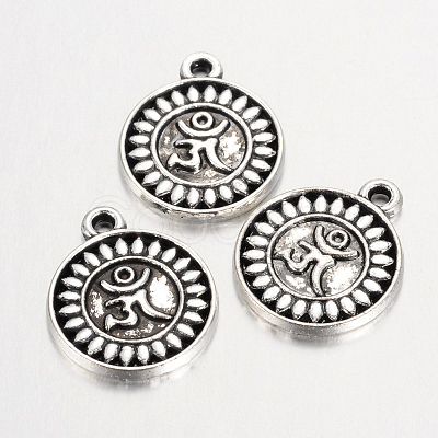 Tibetan Style Alloy Pendants TIBEP-5446-AS-LF-1