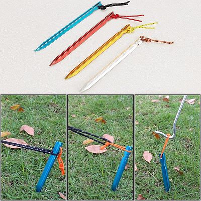 SUPERFINDINGS Aluminum Alloy Tent Stakes FIND-FH0001-72-1