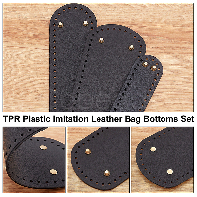 TPR Plastic Imitation Leather Bag Bottoms Set FIND-WH0013-96-1