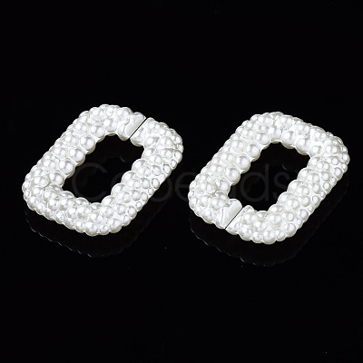 CCB Plastic Imitation Pearl Linking Rings CCB-Q091-012-1