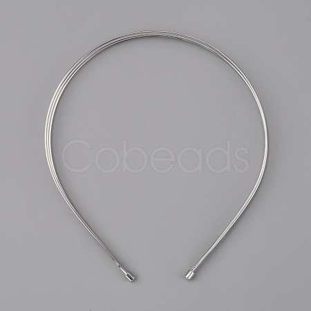 Alloy Double Hair Band Findings AJEW-WH0304-25B-P-1