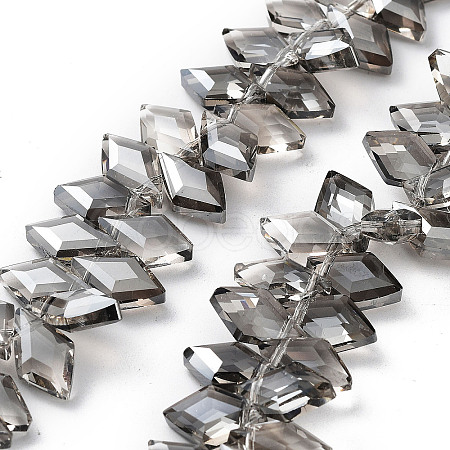 Electroplate Rhombus Glass Beads Strands EGLA-A036-12A-PL03-1