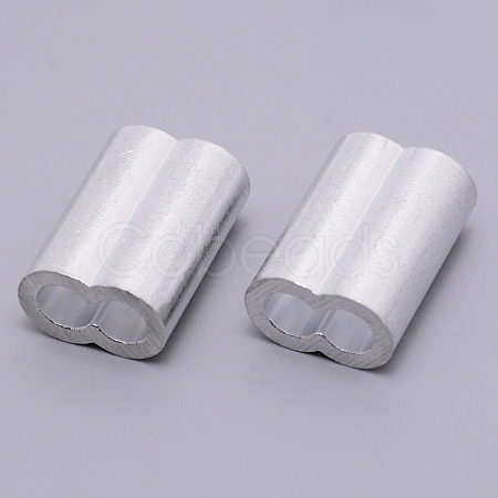 Aluminum Alloy Tube Beads ALUM-WH0165-01B-1