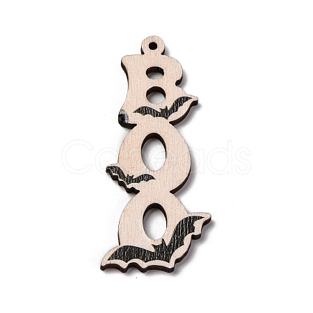 Single Face Printed Wood Pendants WOOD-B009-01D-1