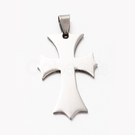 Tarnish Resistant New Fahsion 201 Stainless Steel Cross Pendants STAS-F010-49-1