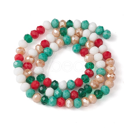 Christmas Theme Glass Beads Strands GLAA-YW0001-82A-1
