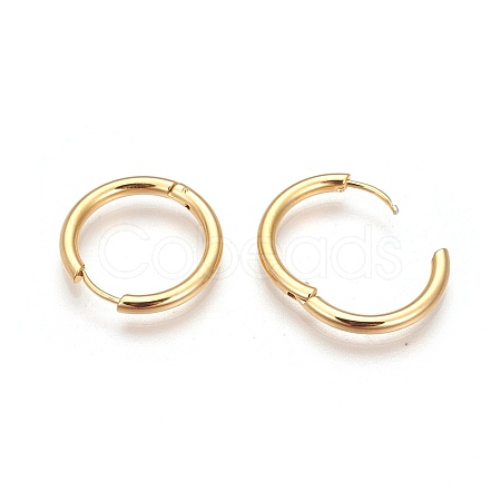 Ion Plating(IP) 304 Stainless Steel Hoop Earrings EJEW-P177-G-24-1