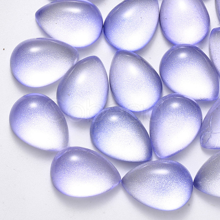 Transparent Spray Painted Glass Cabochons GLAA-S190-012C-A02-1