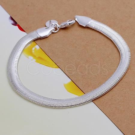 Unisex Brass Snake Chain Bracelets BJEW-BB12533-1