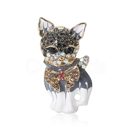 Cat Shaped Alloy Enamel Pins PW-WG2C75B-01-1