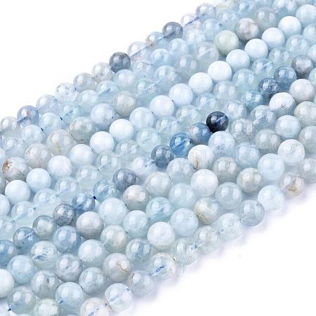 Natural Aquamarine Beads Strands G-F459-37A-1