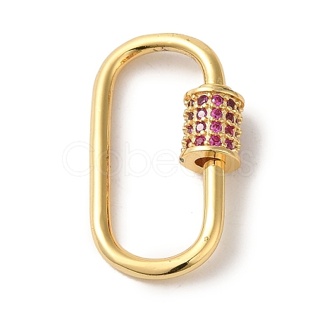 Brass Micro Pave CLear Cubic Zirconia Keychain Clasps KK-R162-028A-G-1