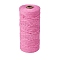 Cotton Macrame Cord, Round Macrame Rope for Wall Hangers, Boho Decorations, DIY Macrame Craft, Hot Pink, 3mm, about 109.36 Yards(100m)/Roll