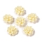 Synthetic Coral Beads, Dyed, Flower, Champagne Yellow, 17.5x9mm, Hole: 1.4mm