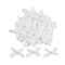 Nylon Costume Accessories, Bowknot, White, 19x21x2.5mm