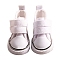 Imitation Leather Doll Casual Canvas Shoes, for BJD Doll Accessories, White, 50x30x25mm