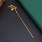 Alloy Hair Stick Findings, Flower, Golden, 155x30mm